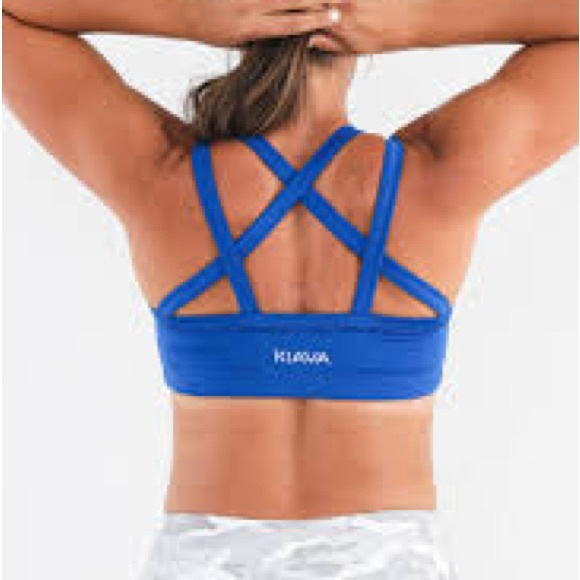 KIAVA Tops - KIAVA Vibrant Blue Crossback Bodysuit